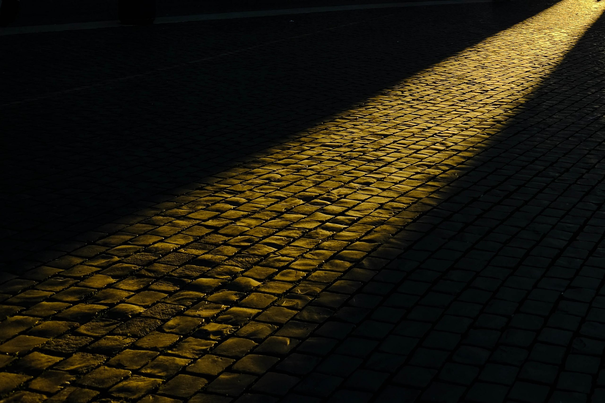 light on a pathway